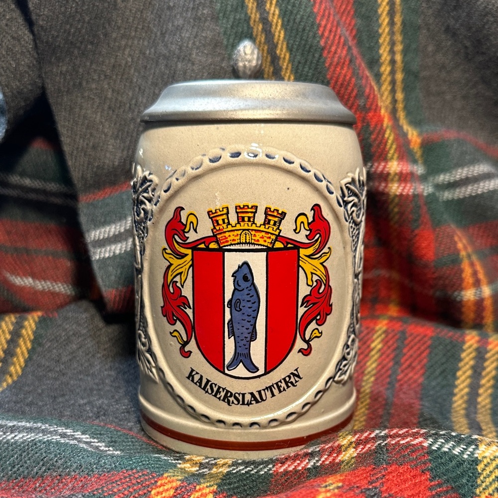 King 2 Vintage Kaiserslautern Beer Stein, West Germany